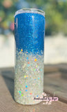 20oz Blue and Silver Remember Tumbler RTS