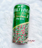 15oz Christmas Skinny Split Tumbler RTS