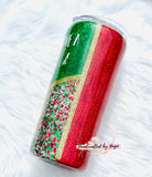 15oz Christmas Skinny Split Tumbler RTS