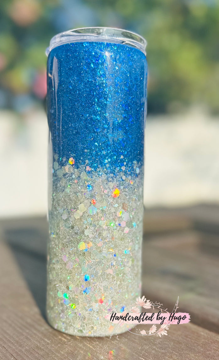 20oz Blue and Silver Remember Tumbler RTS