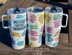 Bible Daily Affirmations 34oz with Handle